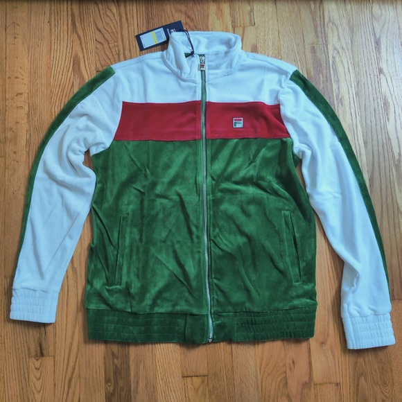 mens fila velour sweatsuit